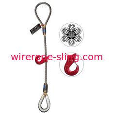 Одиночный слинг чокеровщика веревочки провода ноги, бирка нагрузки металла слинга стального провода 2200 льбс БУДЕТ