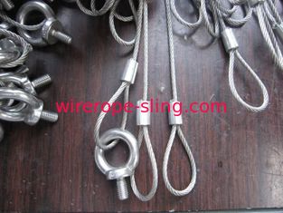 Освободите гальванизированный материал 2.0мм слинга веревочки провода стальной с кольцом петли/глаза