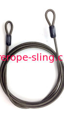 Прозрачный покрытый ПВК гальванизированный слинг веревочки провода с петлей и кольцом
