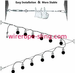 Тандер и крюки кабеля собраний веревочки провода набора подвеса света строки глобуса