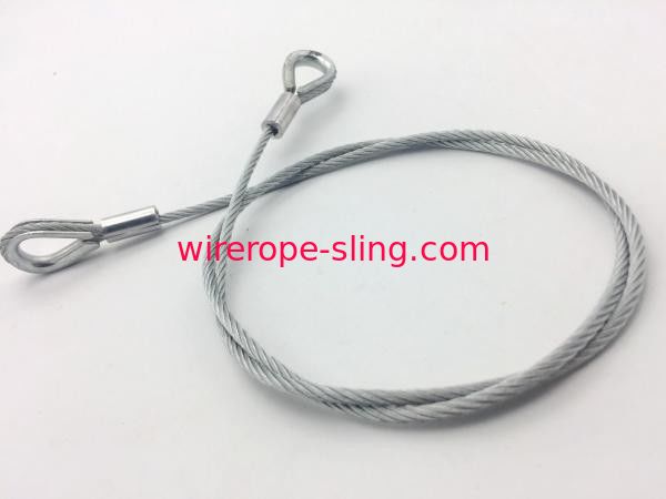 Освободите гальванизированный материал 2.0мм слинга веревочки провода стальной с кольцом петли/глаза
