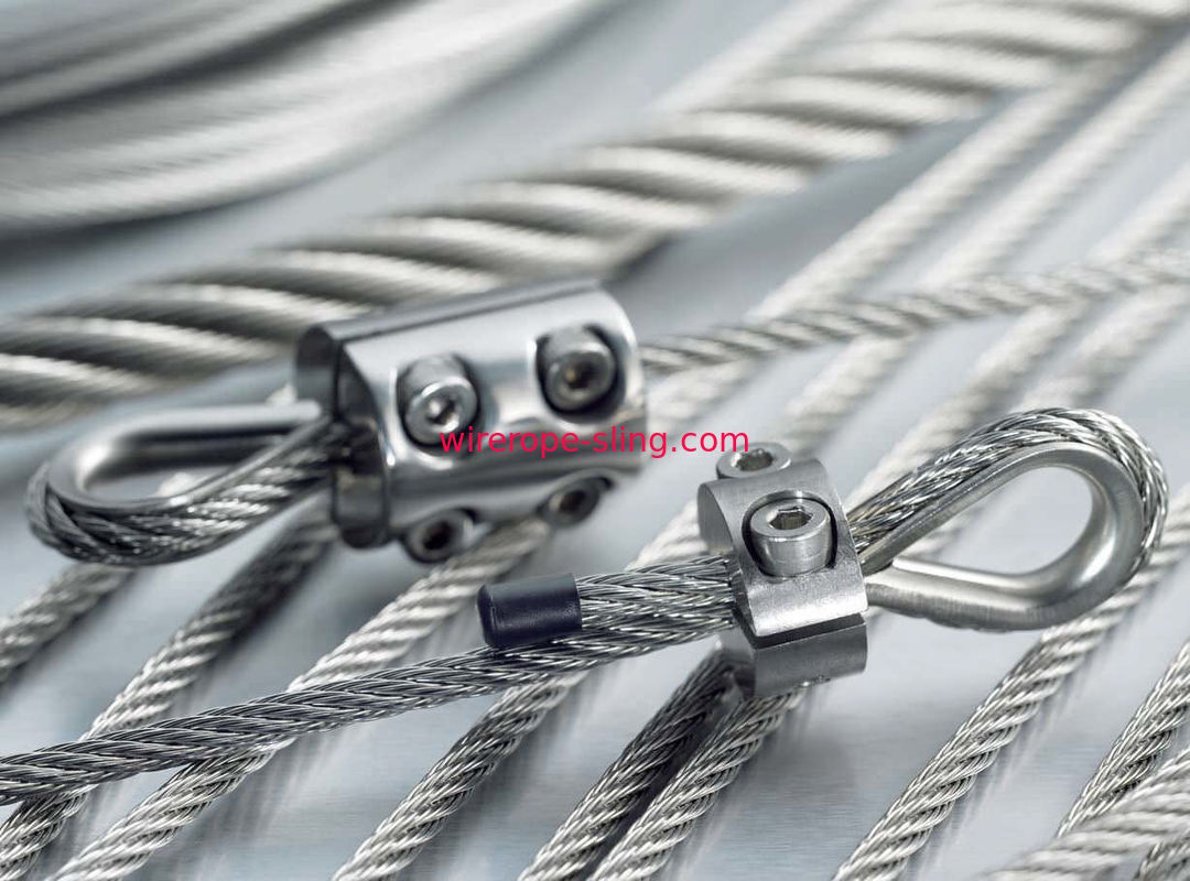 сборки кабеля слинга веревочки стального провода 4.8мм с кольцом зажима/крюка с проушиной