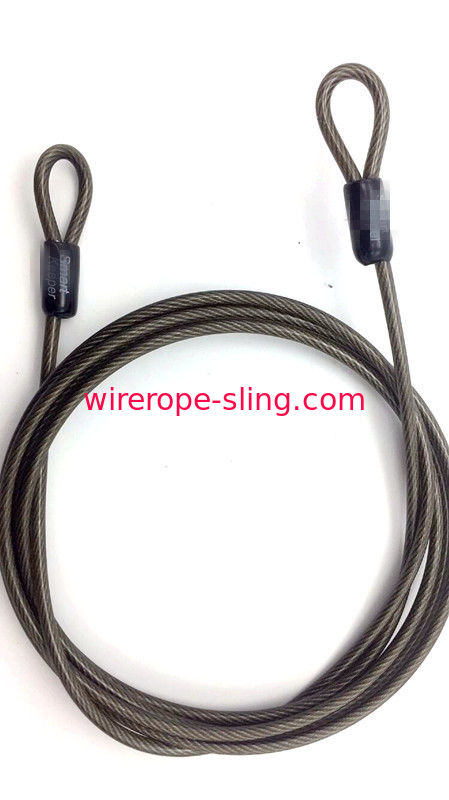 Прозрачный покрытый ПВК гальванизированный слинг веревочки провода с петлей и кольцом