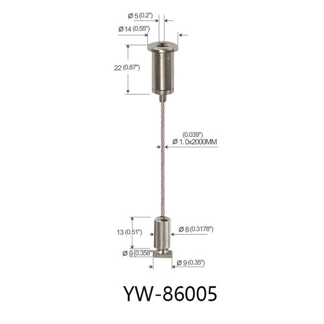 Lighting Hardware Linear Light Hanging System аdjustable YW86005 0