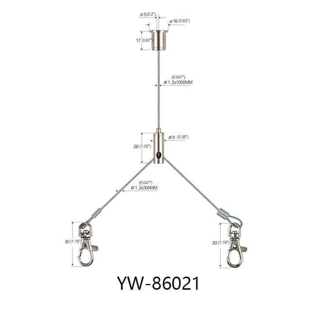 Y Type Nickel Plated лифчикss аrt Cable Hanging аnd Picture Hanging System YW86021 0