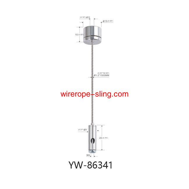 кабельный подвесной канат комплект из серебристой латуни регулируемый зажим YW86339