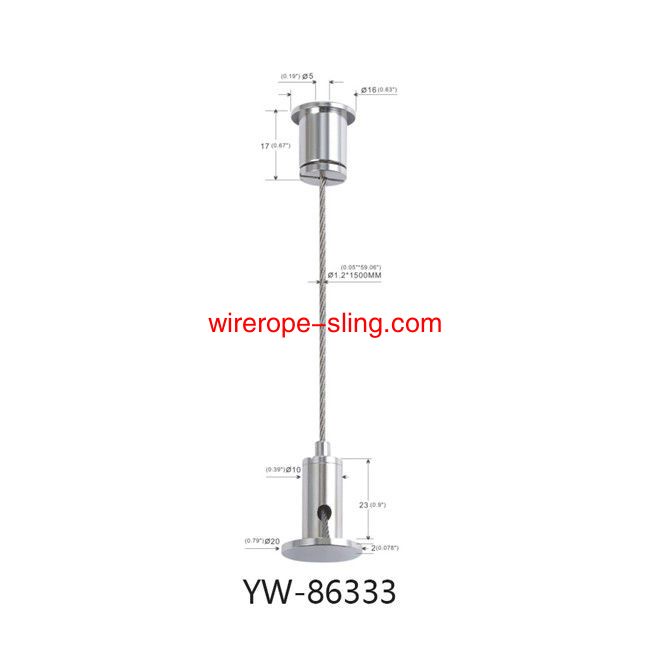 кабельный подвеска led лампы комплект латунь никель круглый ползун YW86333