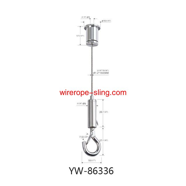 осветительная арматура стальной кабель подвеска, с регулируемым зажимом крюк YW86336